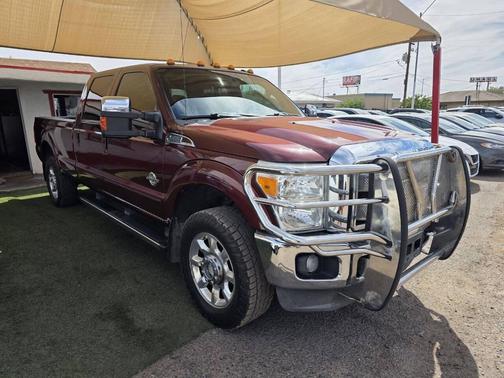 Burgundy 2011 Ford F-350 Lariat