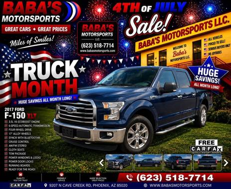 Blue 2017 Ford F-150 XLT