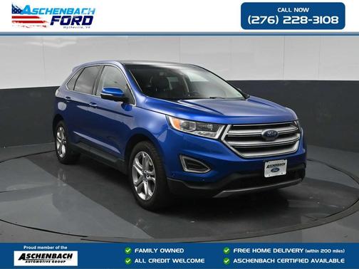 Lightning Blue Metallic 2018 Ford Edge Titanium