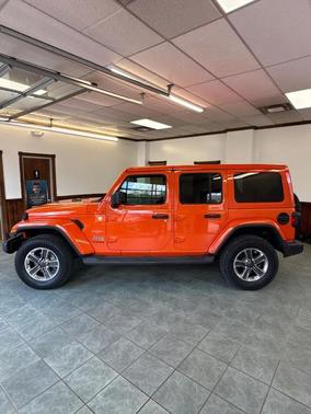 Orange 2018 Jeep Wrangler Unlimited Sahara