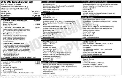 2026 GMC Terrain AWD Elevation