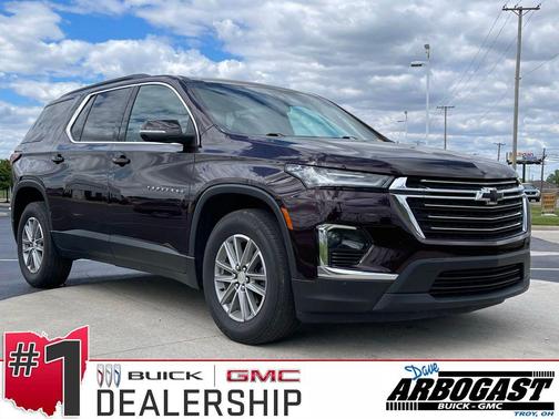 Black Cherry Metallic 2023 Chevrolet Traverse LT Cloth