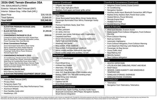 2026 GMC Terrain FWD Elevation