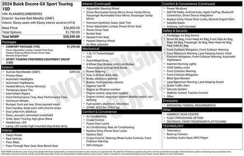 2024 Buick Encore GX Sport Touring