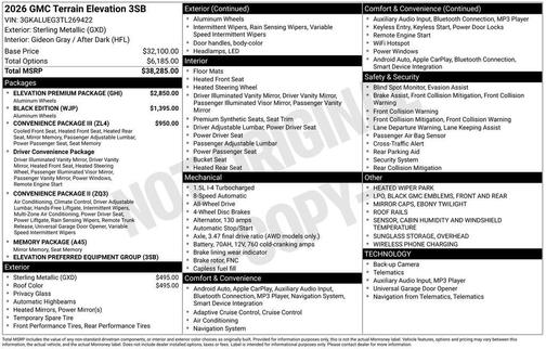 2026 GMC Terrain AWD Elevation