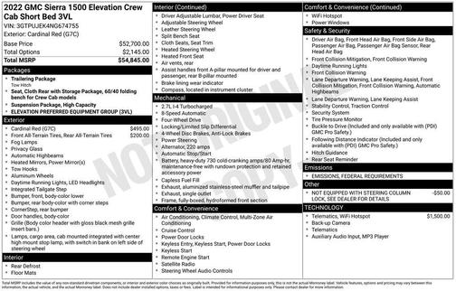 2022 GMC Sierra 1500 Elevation