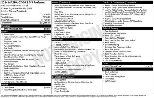 Ingot 2024 Mazda CX-50 2.5 S Preferred Package