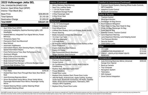 Opal White Pearl Effect 2023 Volkswagen Jetta 1.5T SEL