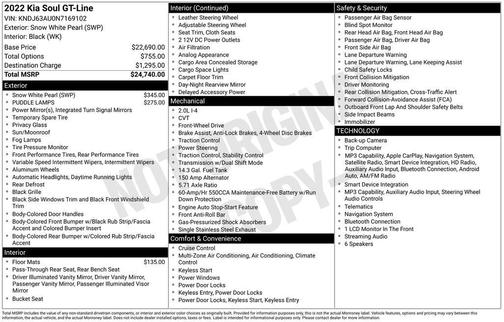 Snow White Pearl 2022 Kia Soul GT-Line 2.0L