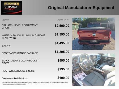 Delmonico Red Pearlcoat 2020 RAM 1500 Big Horn