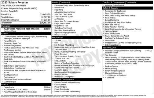 Magnetite Gray Metallic 2023 Subaru Forester
