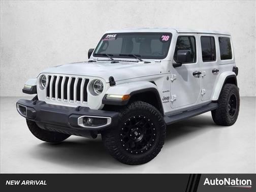 Bright White Clearcoat 2018 Jeep Wrangler Unlimited Sahara