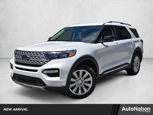 Star White Metallic Tri-Coat 2023 Ford Explorer Limited