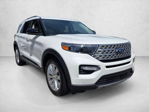 Star White Metallic Tri-Coat 2023 Ford Explorer Limited