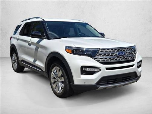 Star White Metallic Tri-Coat 2023 Ford Explorer Limited