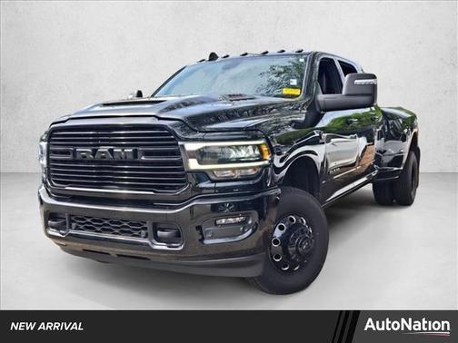 Diamond Black Crystal Pearlcoat 2024 RAM 3500 Laramie Mega Cab 4x4 6'4' Box