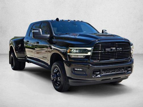 Diamond Black Crystal Pearlcoat 2024 RAM 3500 Laramie Mega Cab 4x4 6'4' Box
