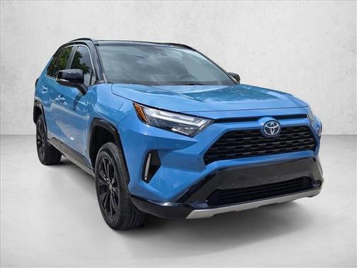 Cavalry Blue/Midnight Black Metallic 2022 Toyota RAV4 Hybrid SE