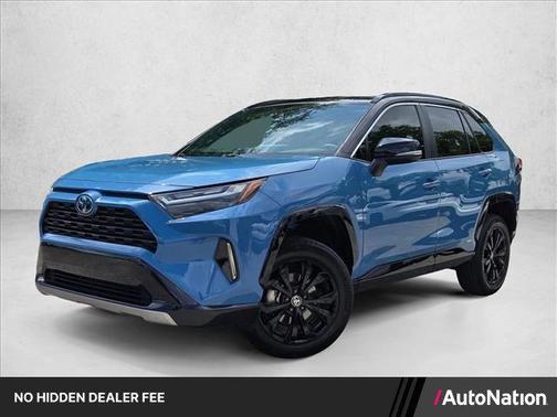 Cavalry Blue/Midnight Black Metallic 2022 Toyota RAV4 Hybrid SE