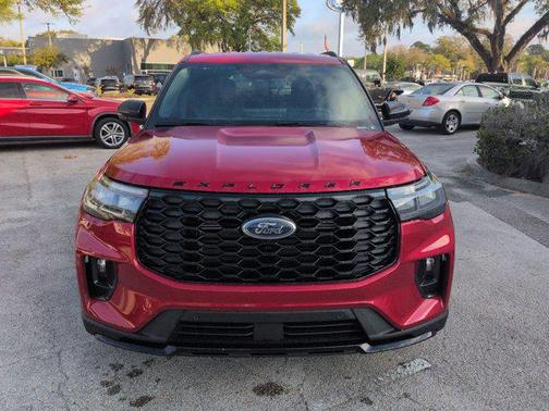 Rapid Red Metallic Tinted Clearcoat 2026 Ford Explorer ST-Line