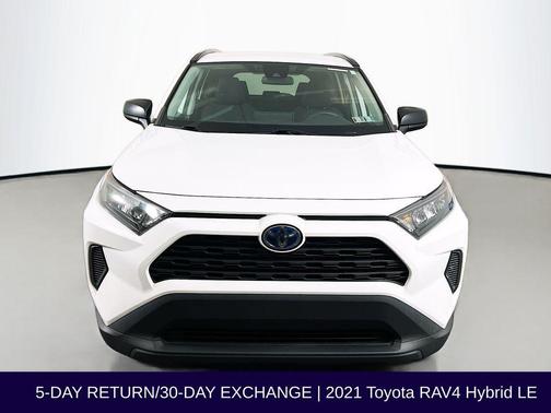 Super White 2021 Toyota RAV4 Hybrid LE