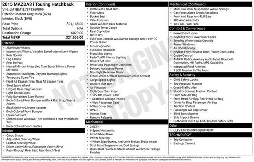 2015 Mazda Mazda3 i Touring
