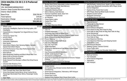 2024 Mazda CX-30 2.5 S Preferred Package
