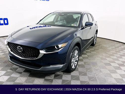 Deep Crystal Blue Mica 2024 Mazda CX-30 2.5 S Preferred Package