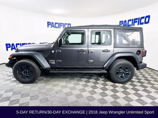 Granite Crystal Clearcoat Metallic 2018 Jeep Wrangler Unlimited Sport