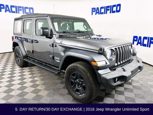 Granite Crystal Clearcoat Metallic 2018 Jeep Wrangler Unlimited Sport