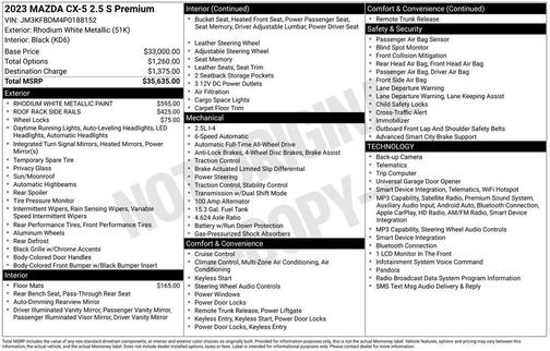 Rhodium 2023 Mazda CX-5 2.5 S Premium