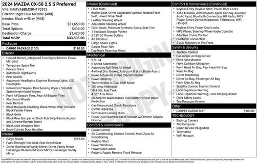 2024 Mazda CX-50 2.5 S Preferred Package