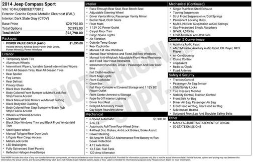 2014 Jeep Compass Sport