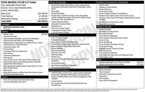 2026 Mazda CX-50 2.5 Turbo