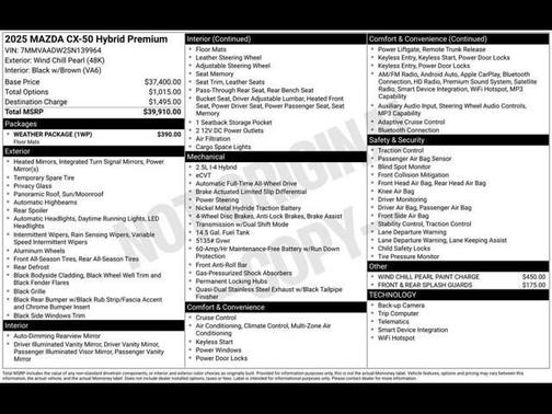 2025 Mazda CX-50 Hybrid Premium Package