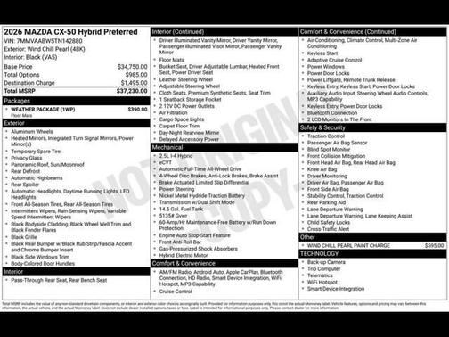 2026 Mazda CX-50 Preferred