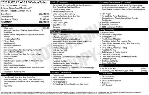 2025 Mazda CX-30 2.5 Carbon Turbo