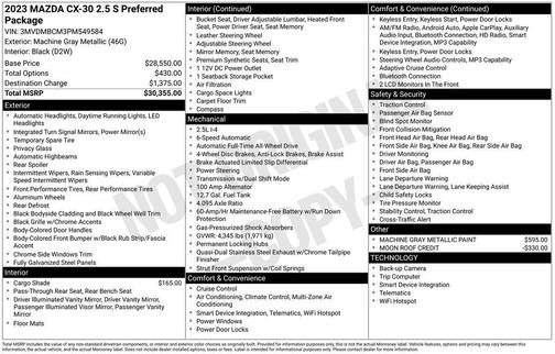 2023 Mazda CX-30 2.5 S Preferred Package