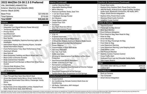 2022 Mazda CX-30 2.5 S Preferred Package