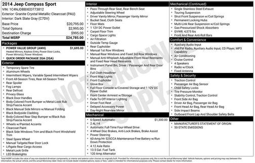 2014 Jeep Compass Sport
