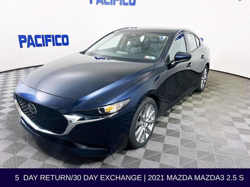 Deep Crystal Blue Mica 2021 Mazda Mazda3 AWD w/Select Package