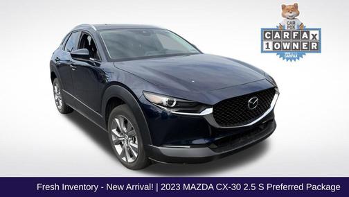 Deep Crystal Blue Mica 2023 Mazda CX-30 2.5 S Preferred Package