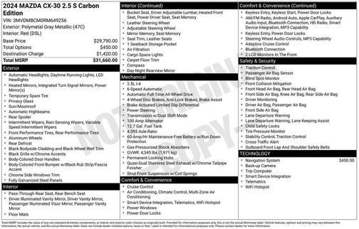 2024 Mazda CX-30 2.5 S Carbon Edition