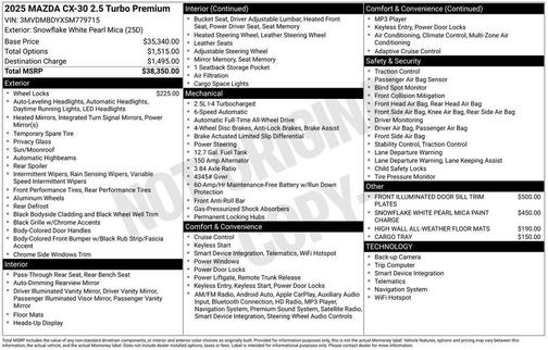 2025 Mazda CX-30 2.5 Turbo Premium Package