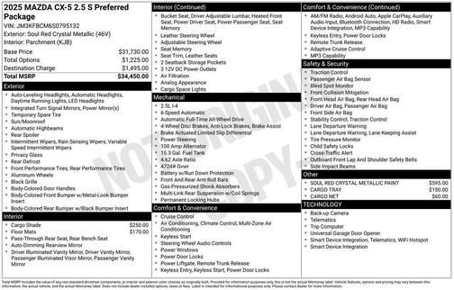 2025 Mazda CX-5 2.5 S Preferred Package