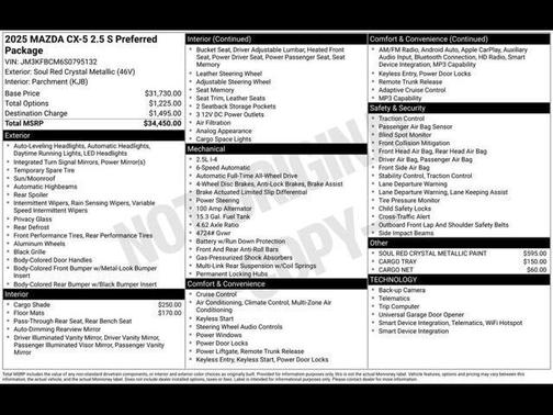 2025 Mazda CX-5 2.5 S Preferred Package
