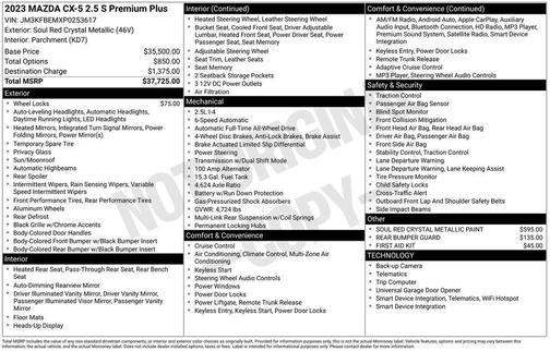 2023 Mazda CX-5 2.5 S Premium Plus Package