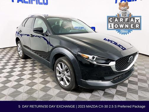 Jet Black Mica 2023 Mazda CX-30 2.5 S Preferred Package