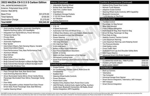 2022 Mazda CX-5 2.5 S Carbon Edition