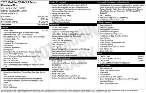 2026 Mazda CX-70 CX-70